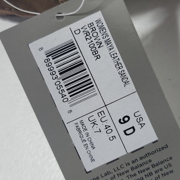 New Balance Maya Sports Sandals Nubuck Sz 9D 8.5 Brown Leather Anatomical Heel - Picture 11 of 15